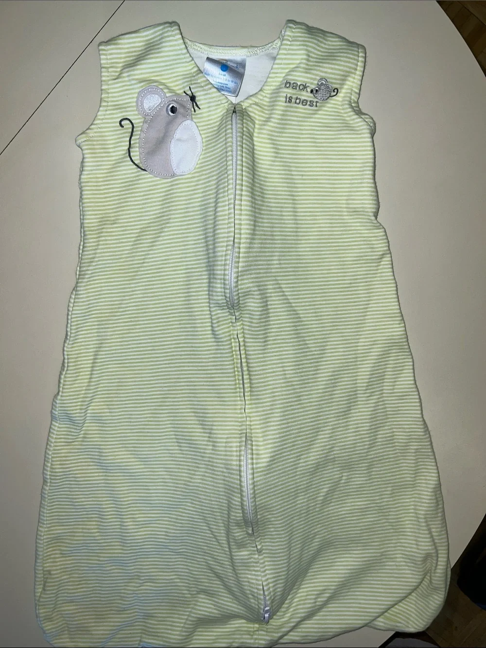 Halo Yellow & White Striped Mouse Sleeveless Sleep Sack